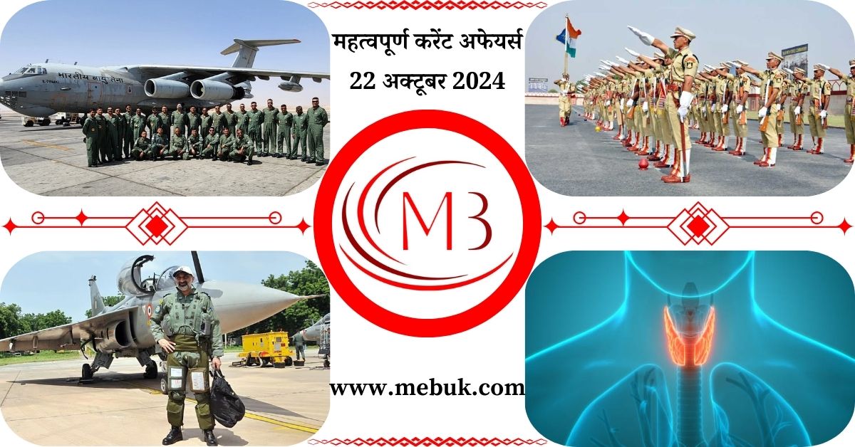 Most Important 22 October 2024 Current Affairs in Hindi mebuk